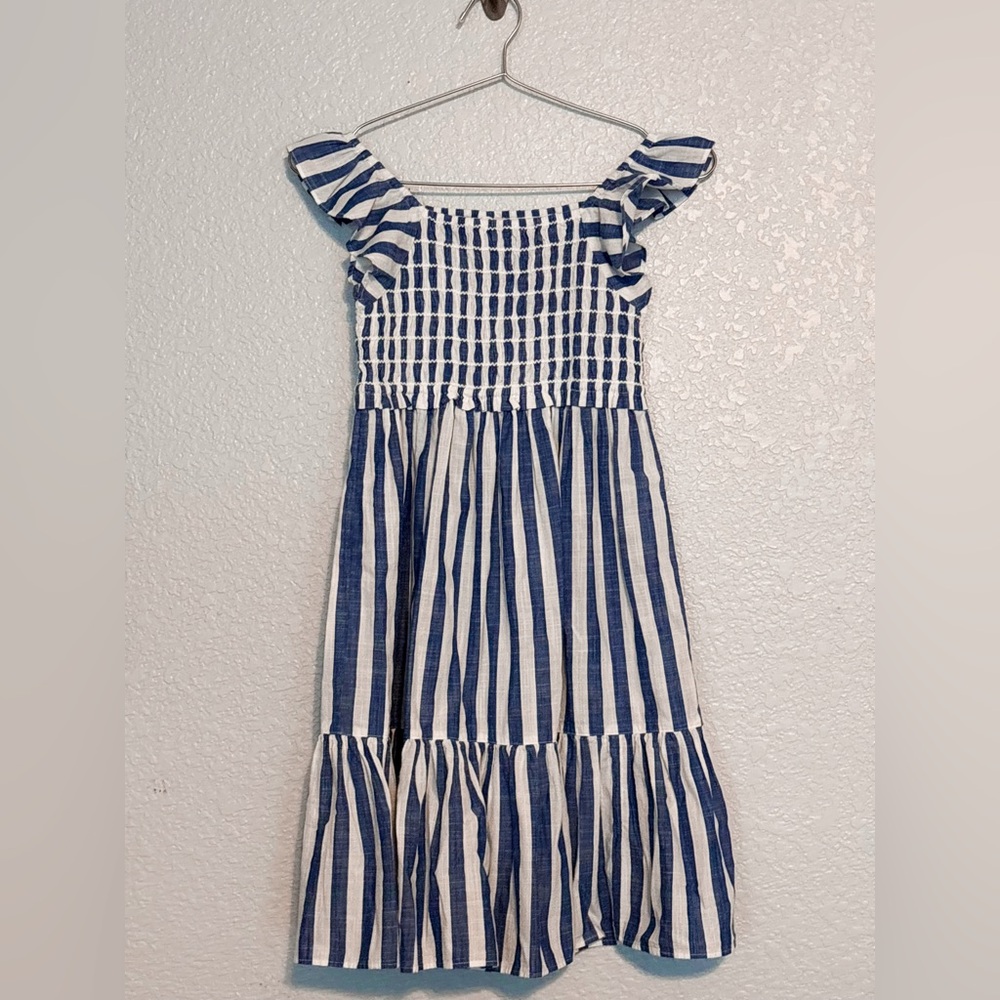 Crewcuts Blue and White Striped Kids Dress